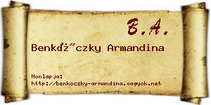 Benkóczky Armandina névjegykártya